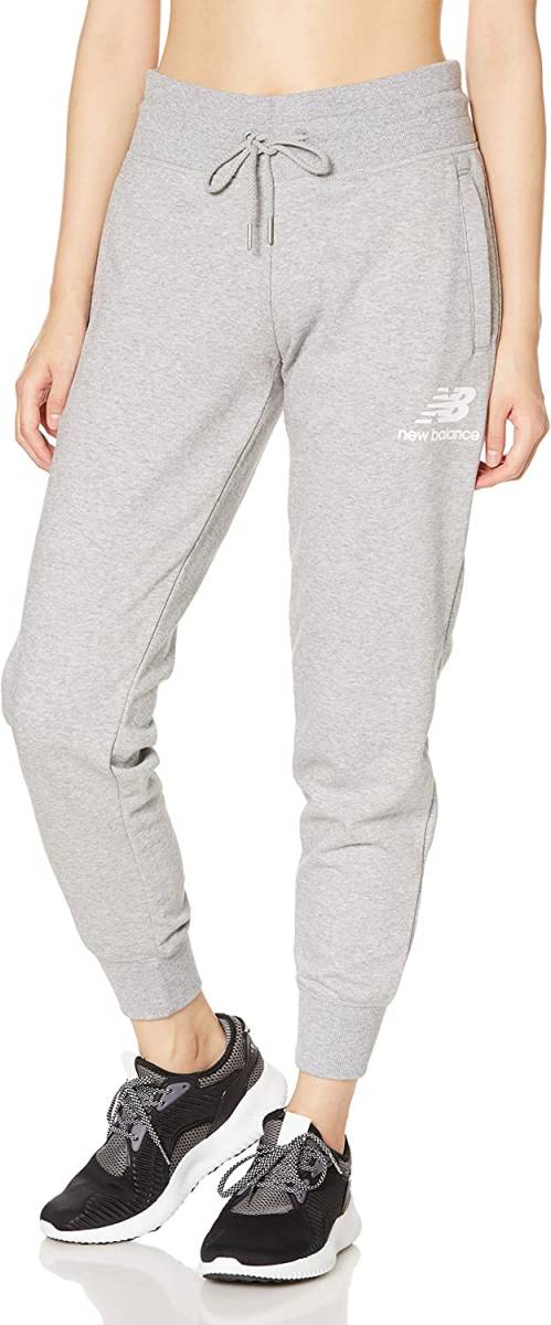 【KCM】z-new-91-L★展示品★【ニューバランス】レディース　スウェットパンツ　AWP03530　アスレチックグレー　サイズ L_画像1