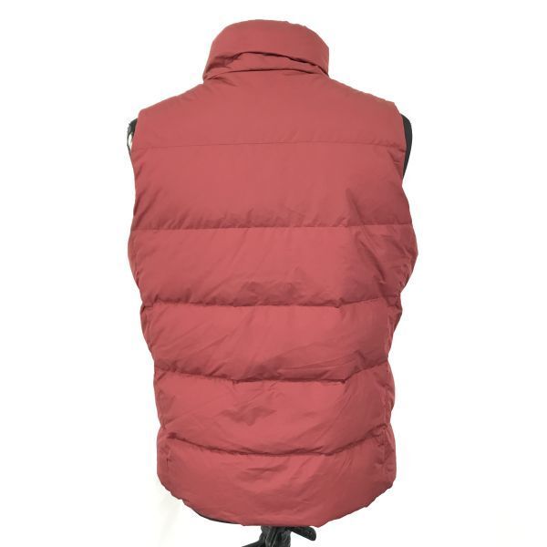 新品 モンテドーロ montedoro ジップアップ ダウンベスト 46 レッド UNIQLO 80%ダウンベスト【メンズM/赤/レッド】ジップアップ