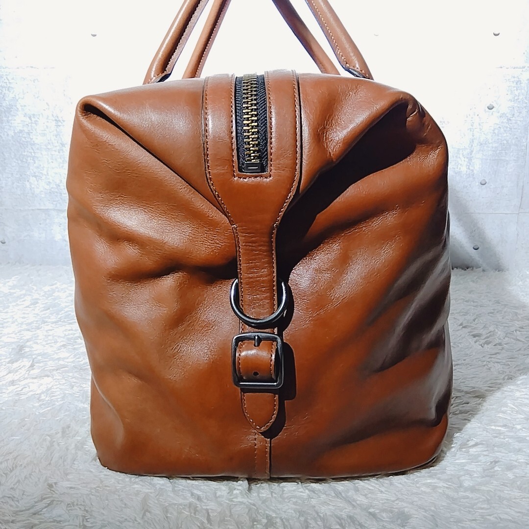 【コーチ■現行】定価9万 ダッフル ボストン キャメル 2WAY 激レア 極美品 カデナ付】コーチ COACH ボストンバッグ ダッフル