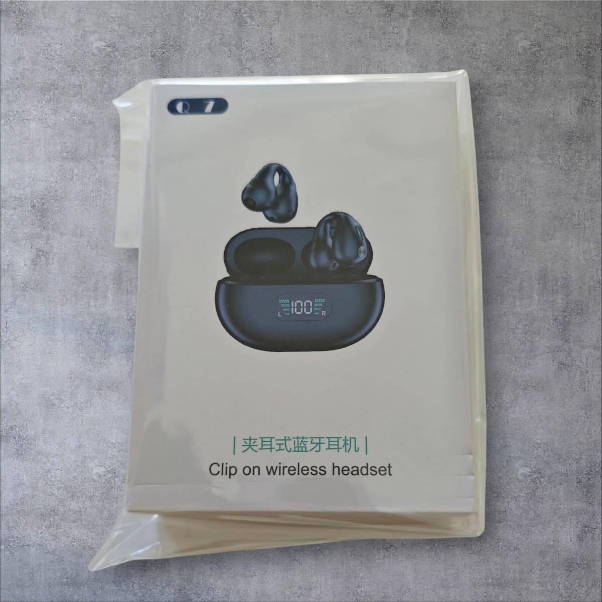 【ホワイト】Bluetooth 5.3 ワイヤレスイヤホン 耳掛け型 イヤーフック USB充電_画像5