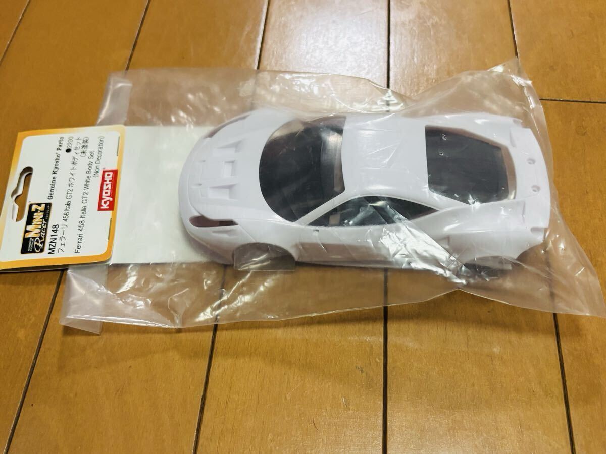 ミニッツ フェラーリ458&FXX 新品ボディ 収納ケース付き 即決 京商ミニッツ ホワイトボディ フェラーリ458 Italia GT2