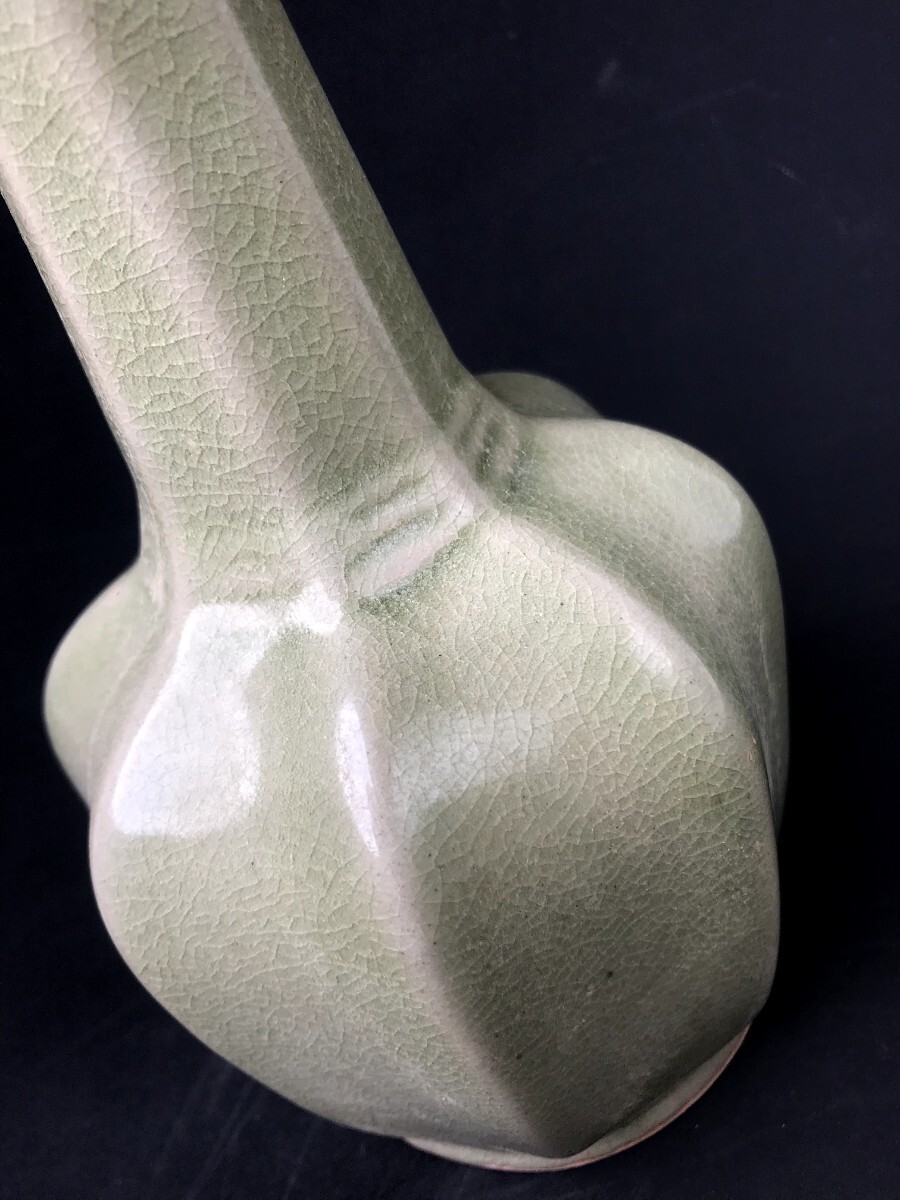  China старый изобразительное искусство мука синий .. бутылка . обжиг в печи способ ваза орнамент кувшин "hu" . одна сторона фарфор Song способ .. способ антиквариат чайная посуда Tang предмет цветок inserting украшение времена предмет 