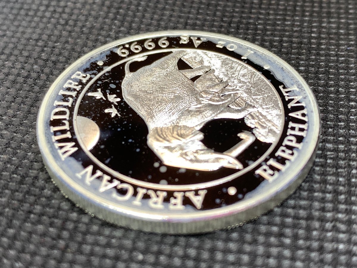 ソマリア ワイルドライフ・ゾウ 銀貨 2022年 1オンス キズ・ミルクスポット ソマリア ワイルドライフ・ゾウ 銀貨 2022年 1オンス キズ