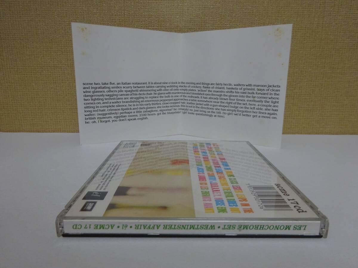 used★UK盤★CD / MONOCHROME SET モノクローム・セット WESTMINSTER AFFAIR / BID ビド LESTER SQUARE【EL/ACME17CD】_画像4