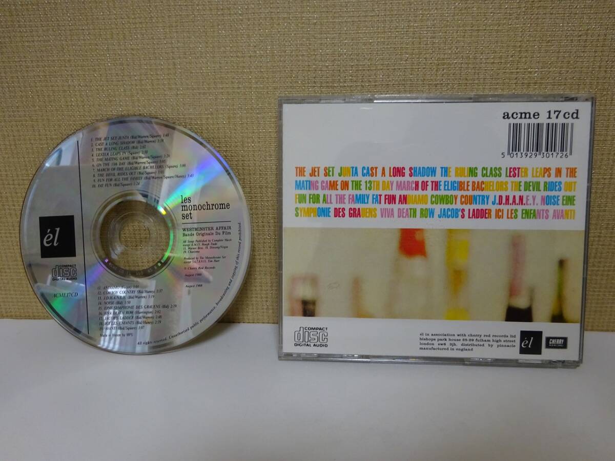 used★UK盤★CD / MONOCHROME SET モノクローム・セット WESTMINSTER AFFAIR / BID ビド LESTER SQUARE【EL/ACME17CD】_画像2