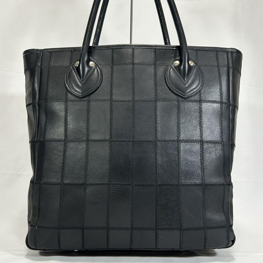 【極美品】トライオン 2way パネルレザー ビジネスバッグ レザー 黒 A4可 極美品✨️トライオン 2way パネルレザー ビジネスバッグ レザー