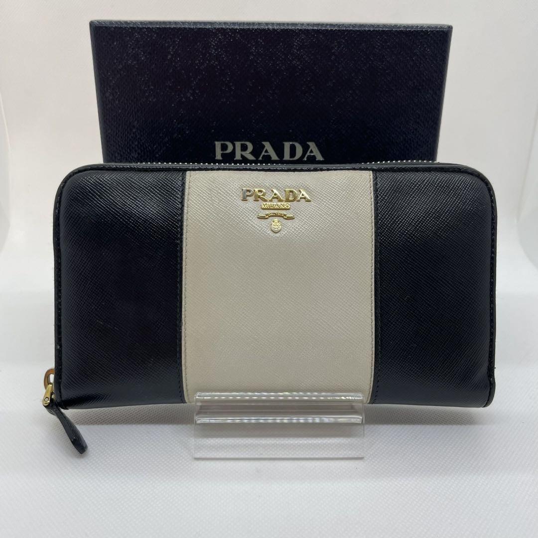 【VIP SALE】PRADA プラダ ロゴ ジップ 長財布 ウォレット 美品】PRADA プラダ 長財布 ラウンドファスナー ジッピー