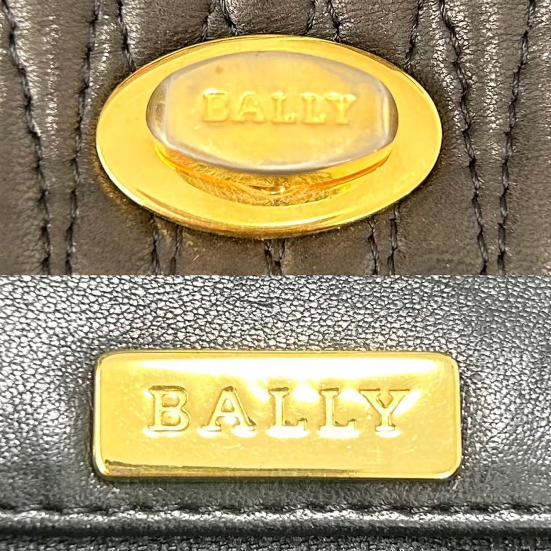 【極美品】BALLY バリー ハンドバッグ トートバッグ キルティング ターンロック トップロック レザー 手提げ ブラック 黒 レディース_画像8