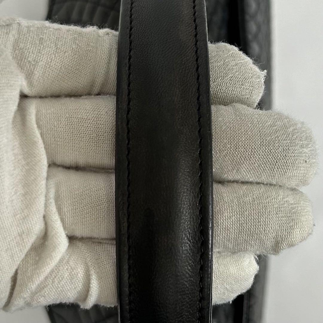 【極美品】BALLY バリー ハンドバッグ トートバッグ キルティング ターンロック トップロック レザー 手提げ ブラック 黒 レディース_画像9