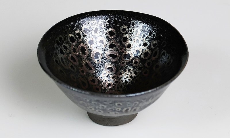 人間国宝【清水卯一】最上位作 蓬莱燿茶碗 師 石黒宗麿 共箱