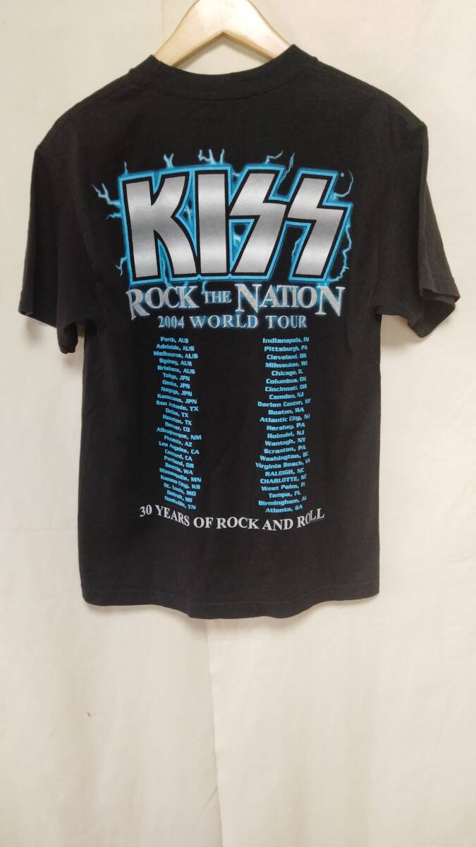 バンドTシャツKISS両面プリントMADE IN USAツアー2004年黒美品M バンドTシャツKISS両面プリントMADE IN USAツアー2004年黒美品M