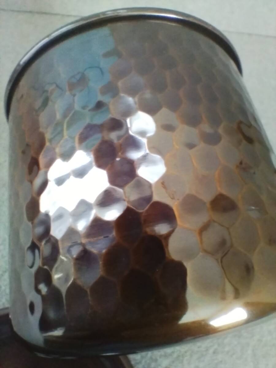 茶こぼし　茶道具　煎茶道具　槌目　純銅　191.5グラム_画像4