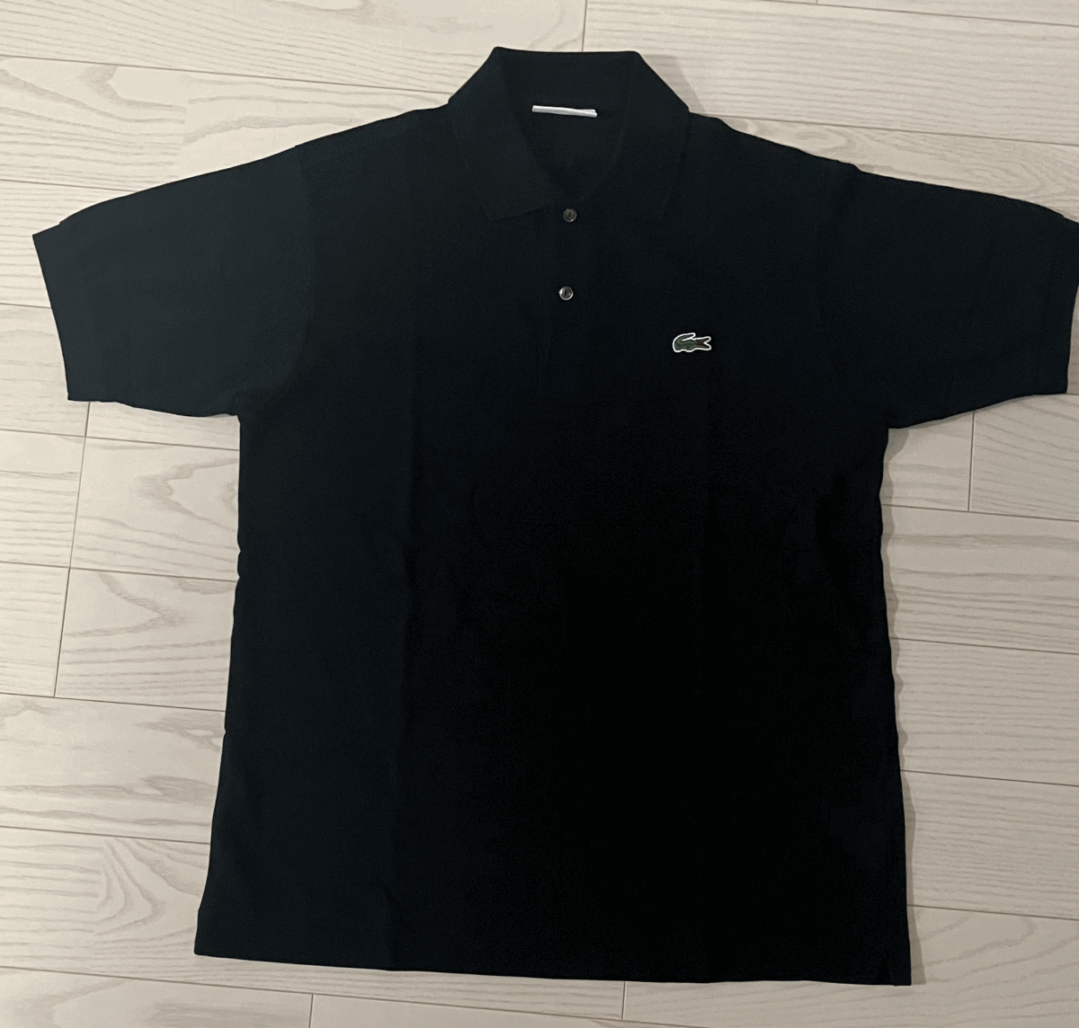送料430円！新品フランス制ラコステ　ポロシャツ　L1212 サイズ3②。LACOSTE、黒、ブラック