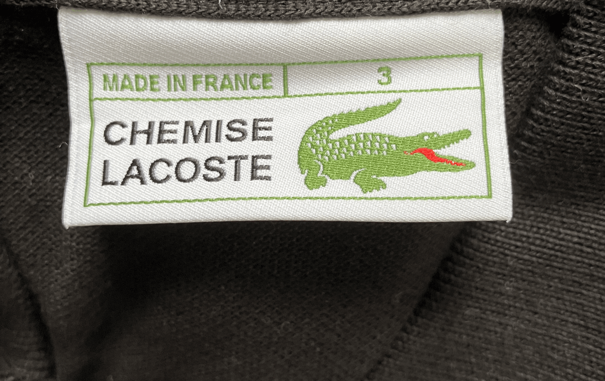 送料430円！新品フランス制ラコステ　ポロシャツ　L1212 サイズ3②。LACOSTE、黒、ブラック