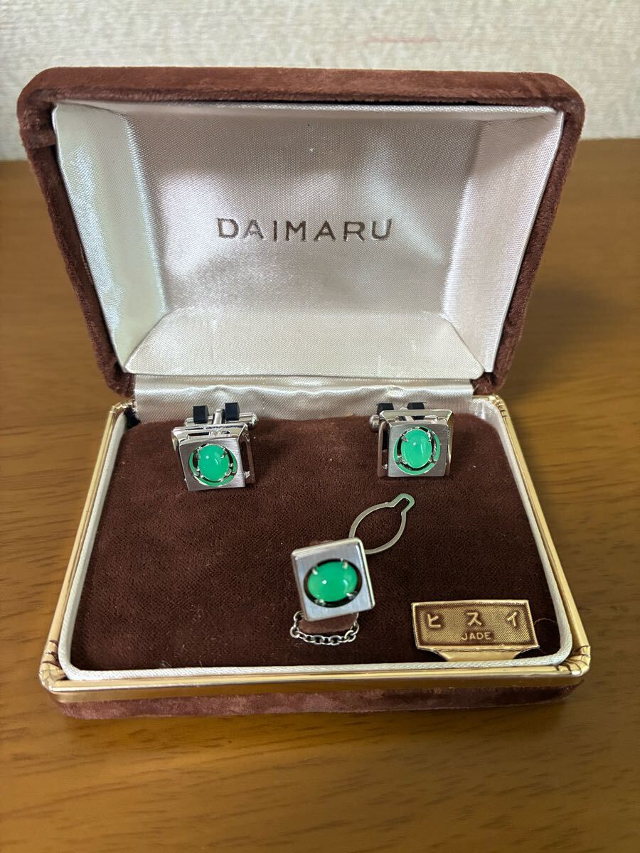 翡翠 ネクタイピン&カフス ヒスイ 翡翠 JADE カフス タイピン ネクタイピン カフスボタン