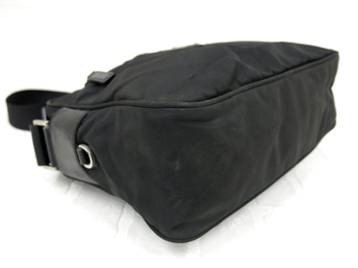 ヴィンテージ★PRADA★ナイロン カメラバッグ ブラック ◇美品◇PRADA プラダ◇ナイロン カーフ レザー 本革