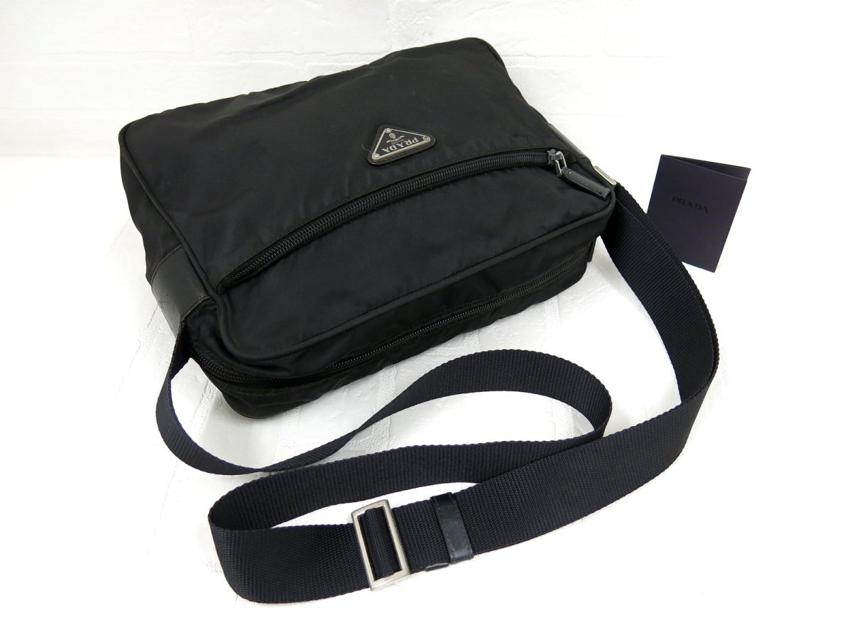 PRADA プラダ ナイロン カーフ レザー 本革 ショルダー バッグ ◇美品◇PRADA プラダ◇ナイロン カーフ レザー 本革