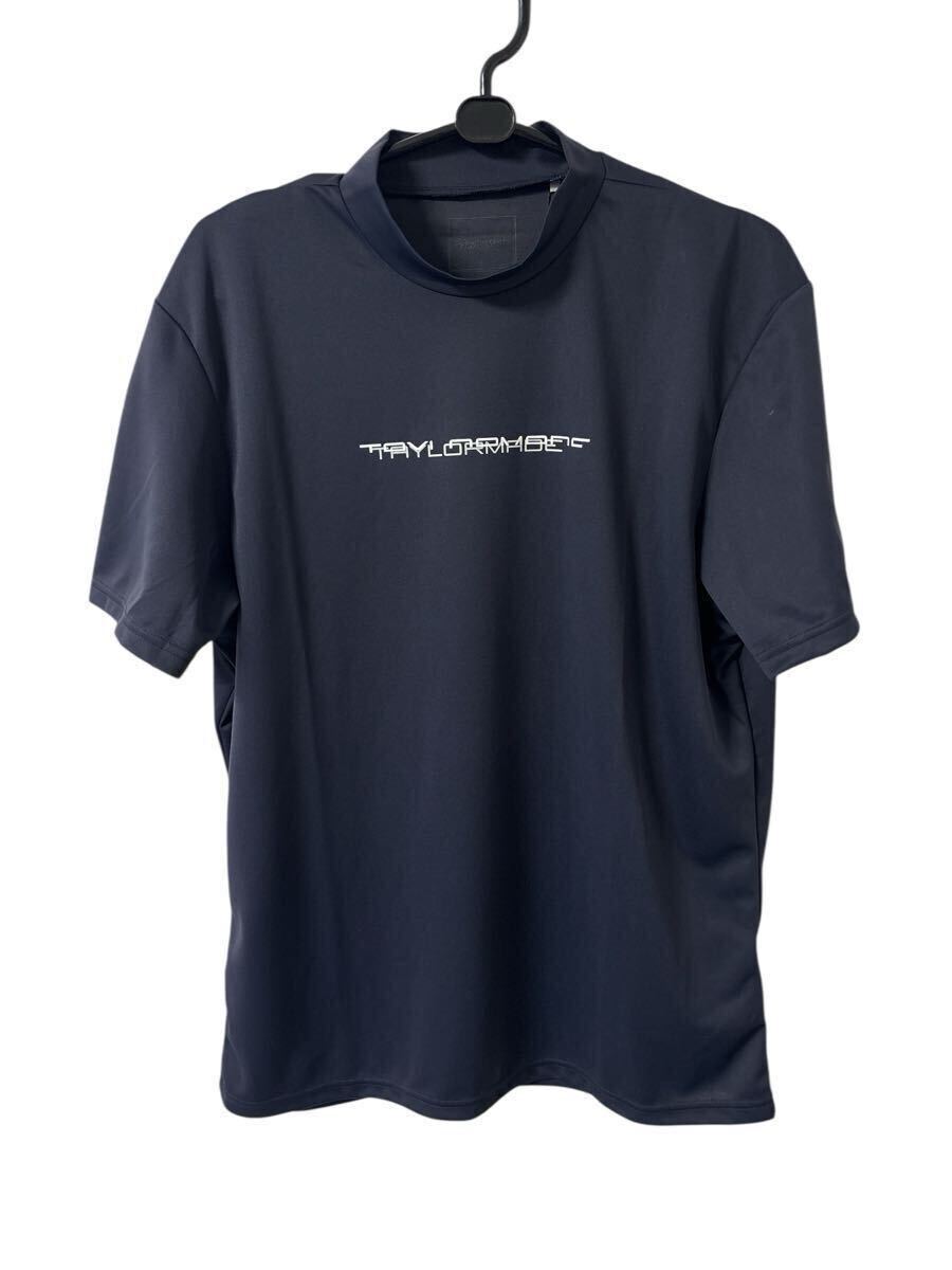 テーラーメイド：メンズ：Lサイズ：モックネック半袖シャツ：ネイビー TaylorMade テーラーメイド ゴルフウェア モックネックシャツ