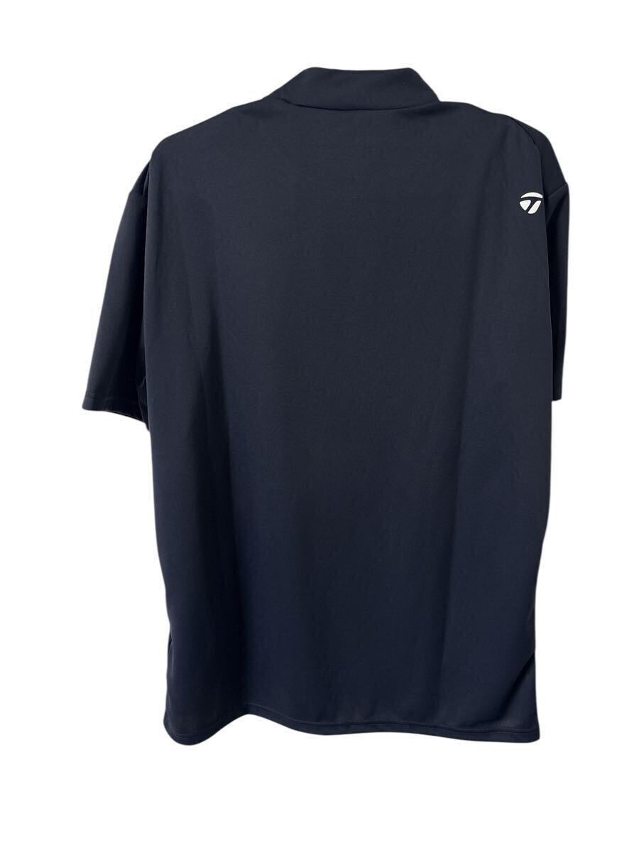 テーラーメイド：メンズ：Lサイズ：モックネック半袖シャツ：ネイビー TaylorMade テーラーメイド ゴルフウェア モックネックシャツ