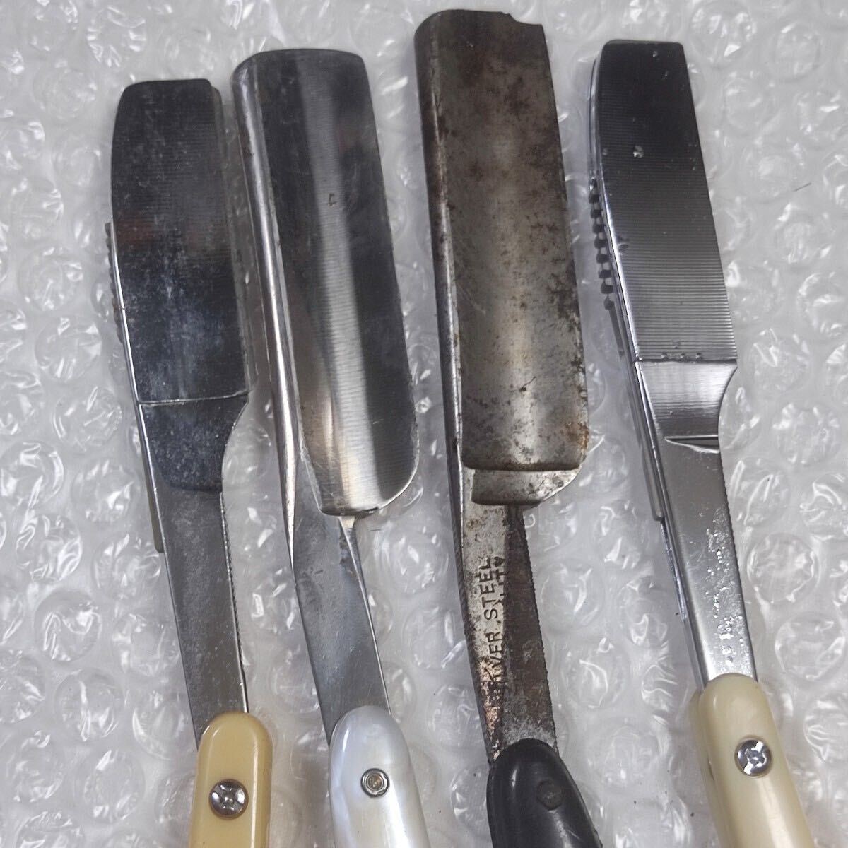 理容道具 日本剃刀×5点まとめて カミソリ 中古品 理容道具 西洋剃刀 日本剃刀 9点 おまとめ 中古品 床屋 理容