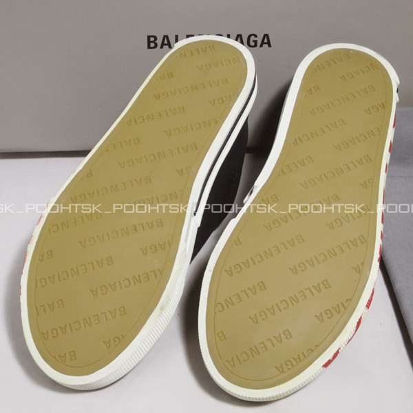 BALENCIAGAバレンシアガMATCHグラフィティ ロゴBBヴィンテージ キャンバス グログラン ローカット スニーカー シューズ36デムナ ヴァザリア_画像9
