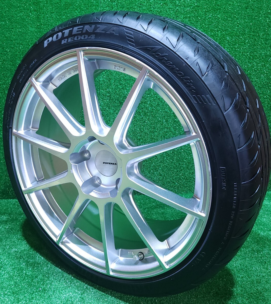 POTENZA SW010 18インチ8.5J IS48 PCD 114.3/5H ,BRIDGESTONEブリヂストン POTENZA Adrenalin RE004 225/40 R18 92W 2023年製造 1本(AT-32)_画像1