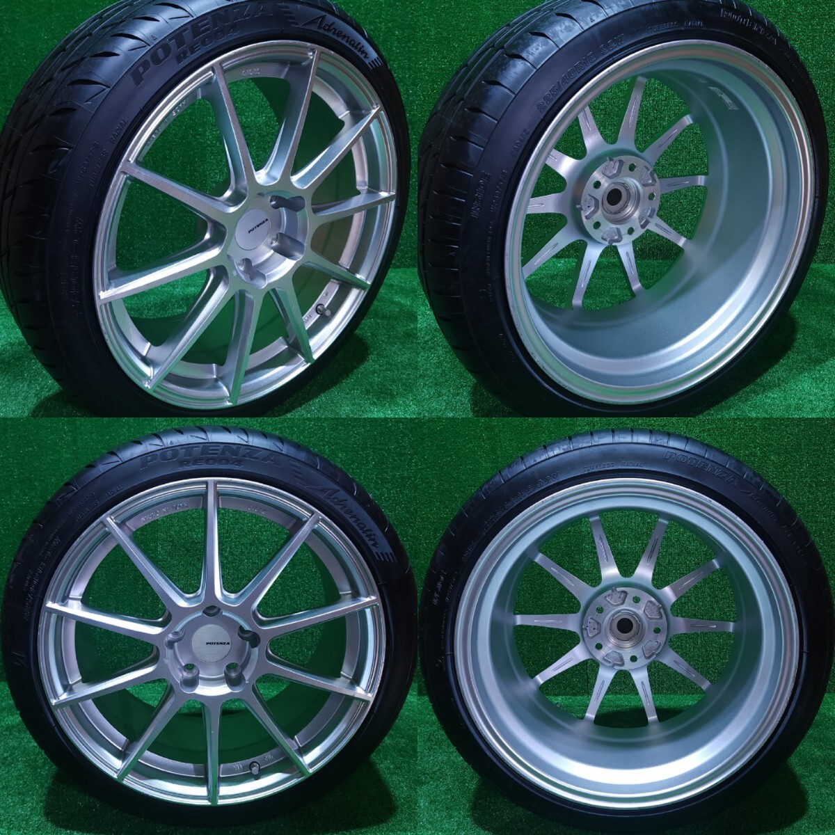 POTENZA SW010 18インチ8.5J IS48 PCD 114.3/5H ,BRIDGESTONEブリヂストン POTENZA Adrenalin RE004 225/40 R18 92W 2023年製造 1本(AT-32)_画像2