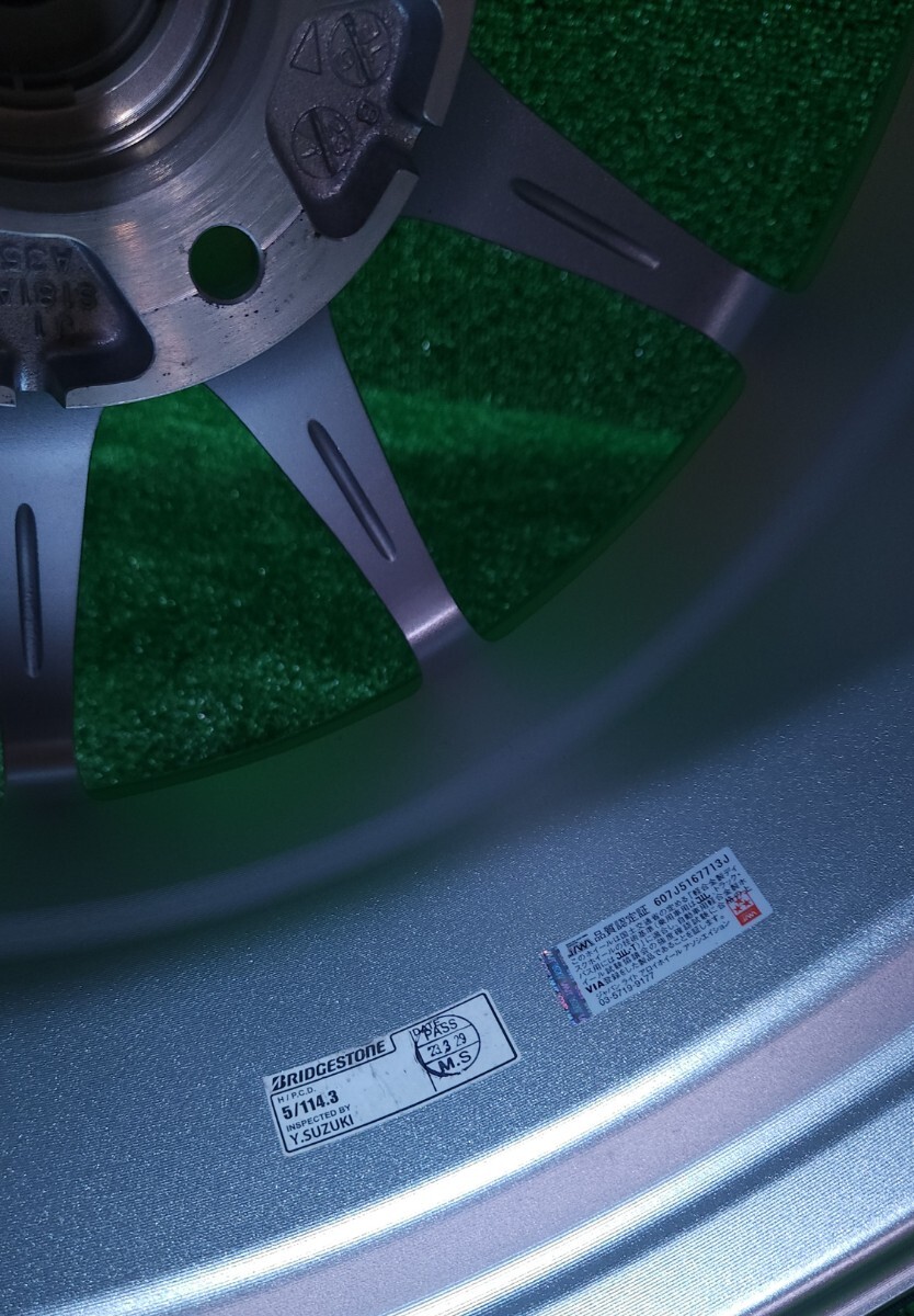 POTENZA SW010 18インチ8.5J IS48 PCD 114.3/5H ,BRIDGESTONEブリヂストン POTENZA Adrenalin RE004 225/40 R18 92W 2023年製造 1本(AT-32)_画像6