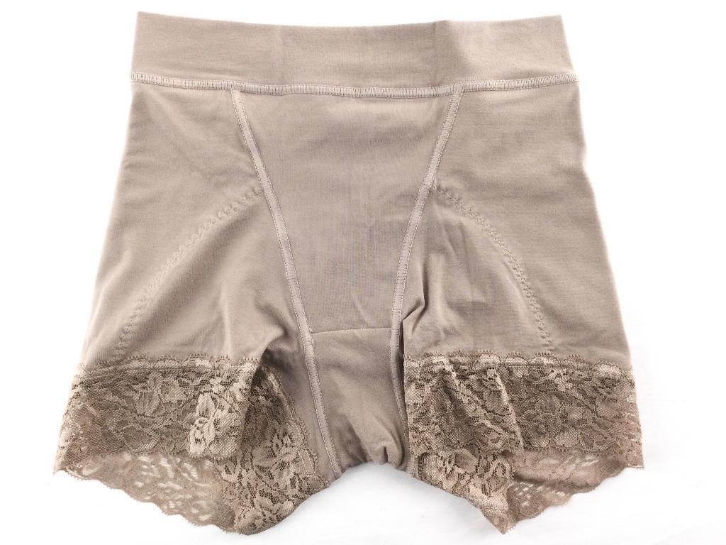 ガードル 綿混ストレッチ はきこみ丈深め ヒップラインを整える ショーツガードル 立體美尻 補正下著 M モカ 送料250円