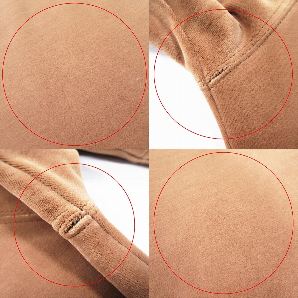 フォクシー DAISY VELOUR デイジーベロア ペプラム ワンピース 半袖 ミニ丈 サイズ38 S ベージュ レディース 【中古】_画像9