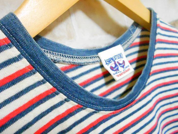 ★即決★【45rpm STUDLO フォーティファイブ】 ボーダー柄 Tシャツ_画像4
