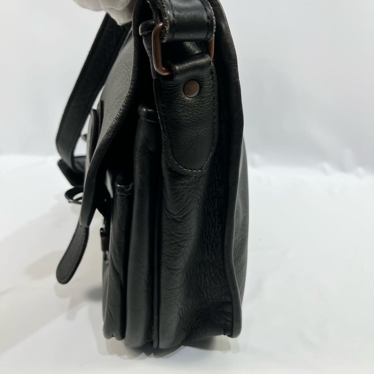 美品 ポーター ショルダーバッグ メッセンジャー ナイロン レザー ブラック 美品☆PORTER ポーター 吉田カバン ショルダーバッグ