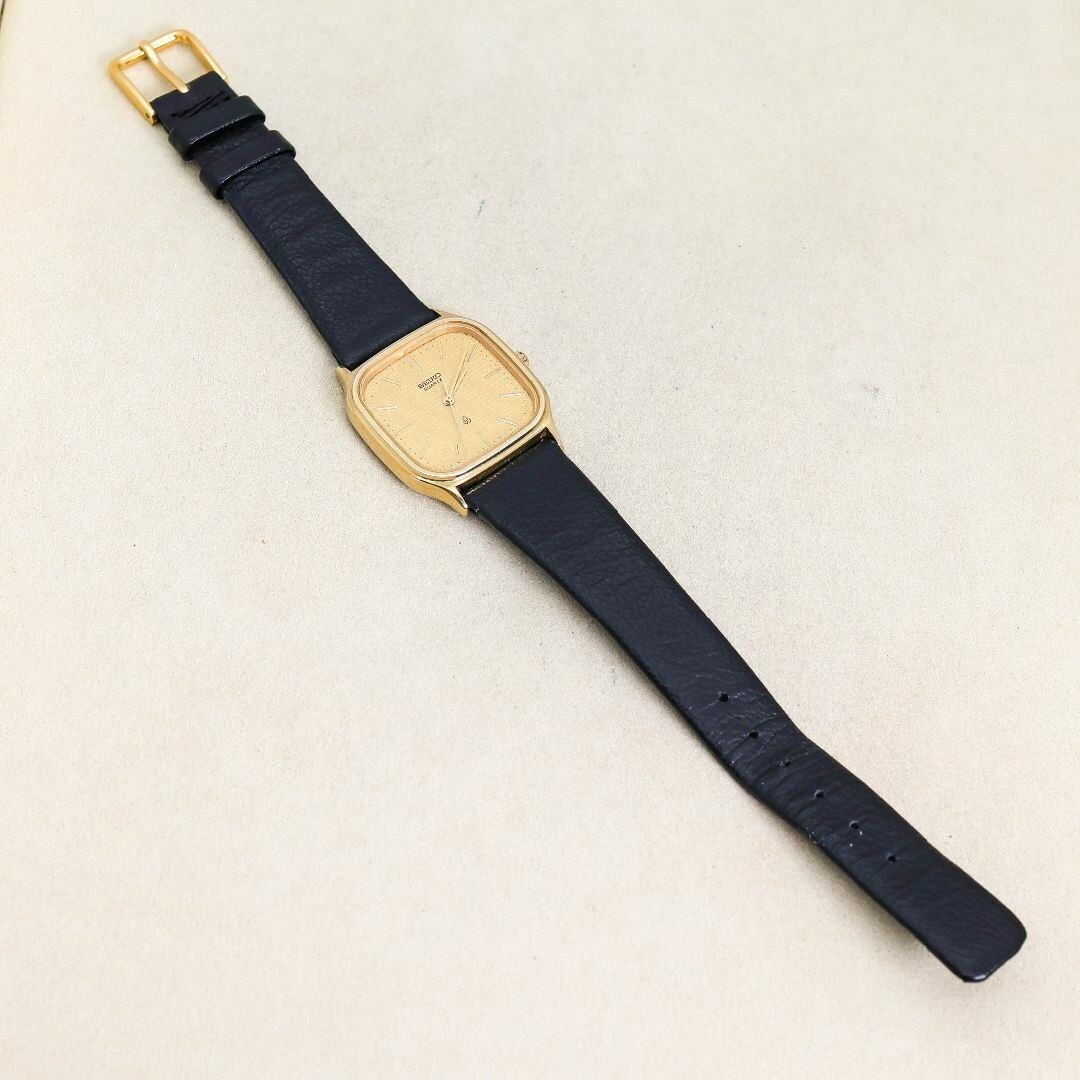 稼働 SEIKO 腕時計 アンティーク 水晶マーク SGP レザー 1897_画像9