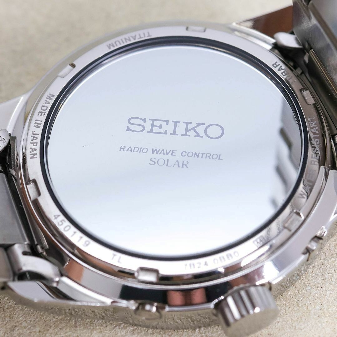 稼働 SEIKO 腕時計 電波ソーラー チタニウム レディース デイト1816_画像8