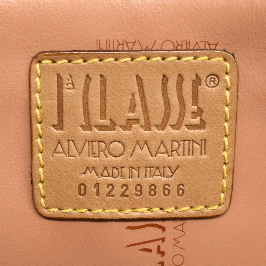  Prima Classe сумка на плечо geo Classic карта рисунок PVC парусина кожа Camel Brown PRIMA CLASSE