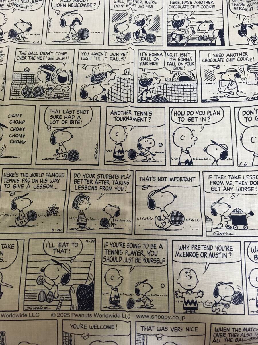 PEANUTS★スヌーピー バンダナハンカチ☆彡 コミック テニス白☆ ハンカチ ランチクロス ランチョンマット 新品 川辺 SNOOPY_画像6