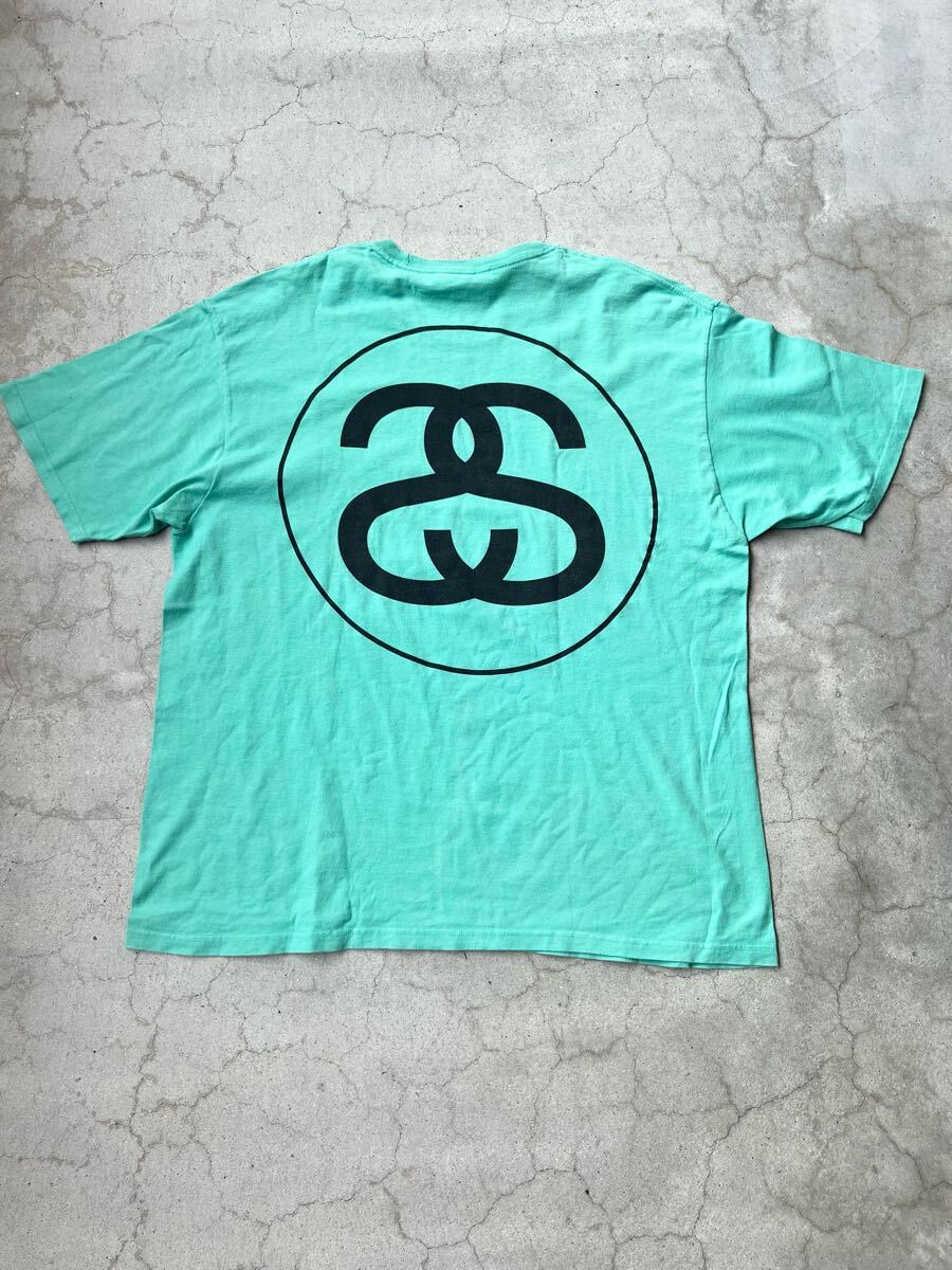OLD STUSSY ロンT 80 s Tiffany Blue 激レア ティファニーブルー MEXICO製 00s OLD STUSSY 黒タグ SS
