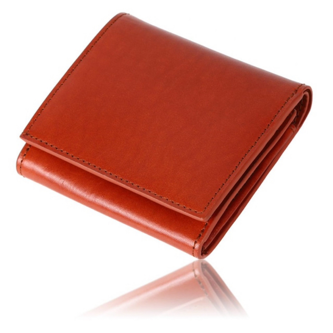 新品 未使用 メンズ 男性 二つ折り財布 コンパクト スキミング 防止 カード 革 小銭入れ オレンジ イタリアンレザー 高級 お洒落 ビジネス_画像7