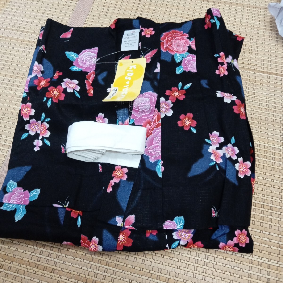 子供浴衣(100)黒地