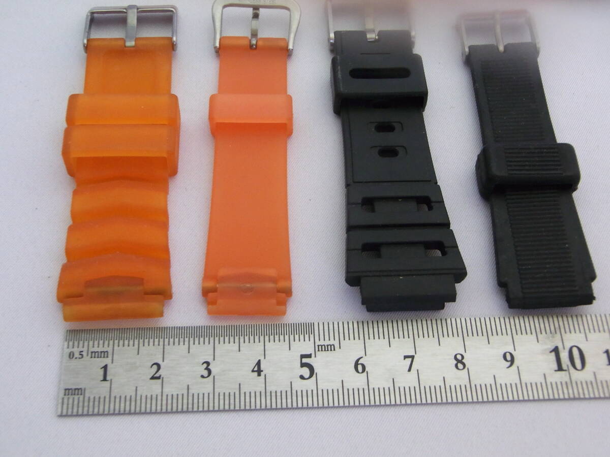 ウレタンベルト 4本 オレンジ×2 黒×2 取付幅：オレンジ約20mm&16mm 黒19mm＆17mm_画像6