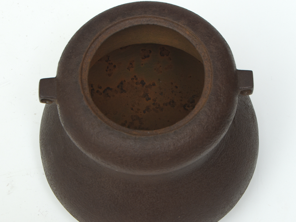 加藤了三(造)瓢箪釜 釜鐶 共箱 一燈斎好 茶釜 茶道具 金属工芸 茶湯窯 鉄釜 12代 加藤忠三朗  u0623o_画像3