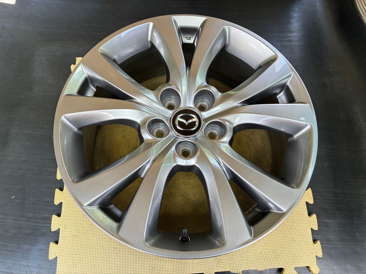 新車外し マツダ CX-30 純正ホイール 4本セット 18インチ7J+45 PCD114.3-5H 熊本(送料安い) マツダ3 CX-3 CX-5 CX-8 スタッドレス用_画像3