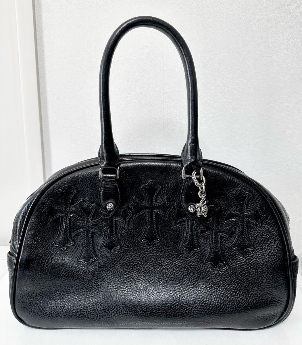 美品 正規店購入 クロムハーツ CHROME HEARTS GYM3 ジムバッグ スモール small 本革  レザー インボイス原本_画像2