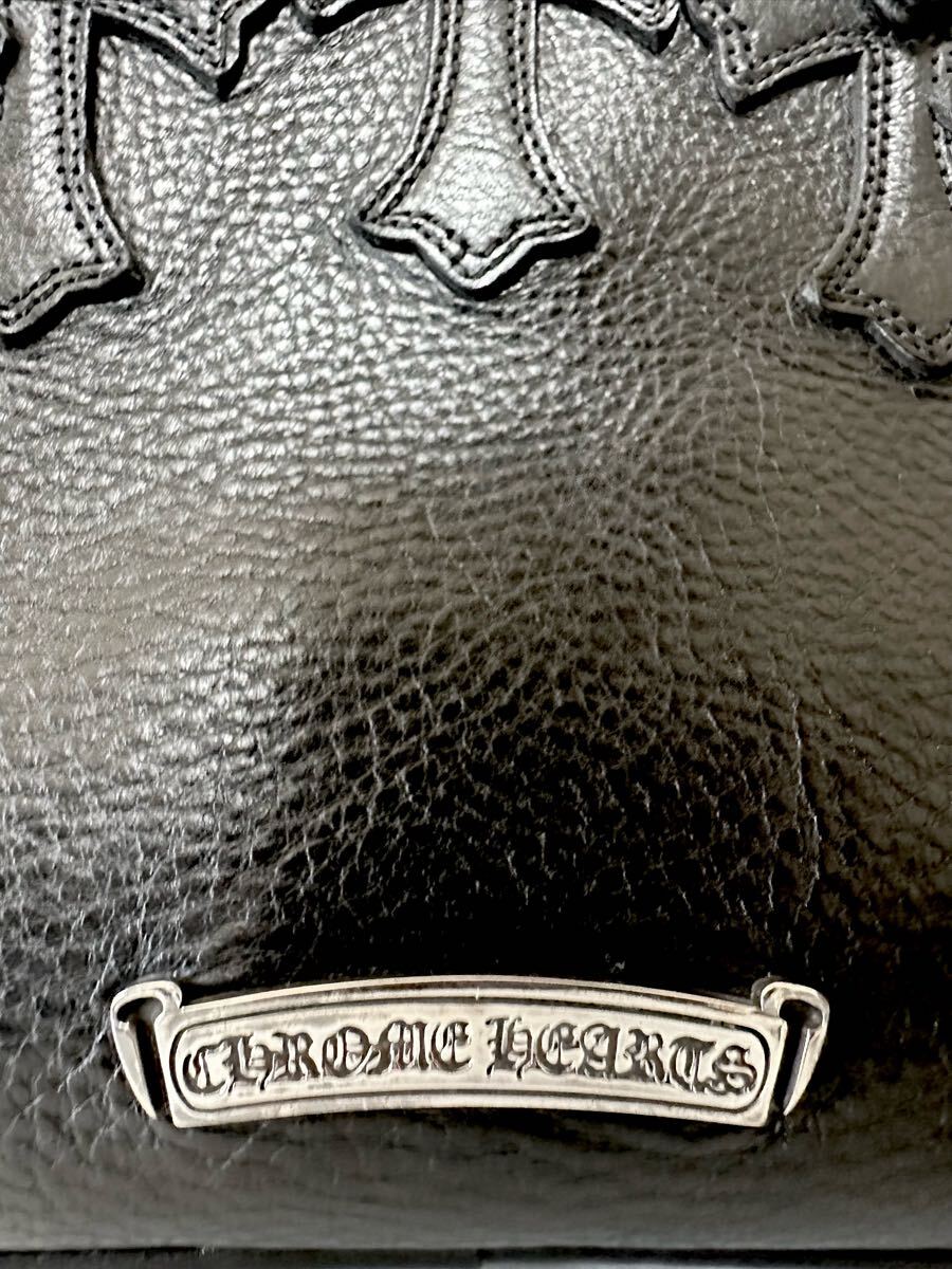 美品 正規店購入 クロムハーツ CHROME HEARTS GYM3 ジムバッグ スモール small 本革  レザー インボイス原本_画像3
