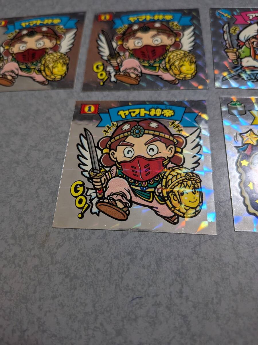 即決　ビックリマン　聖核伝　在庫5　明星クイーン　アリババ神帝　ヤマト神帝　美品　ロッテ_画像2