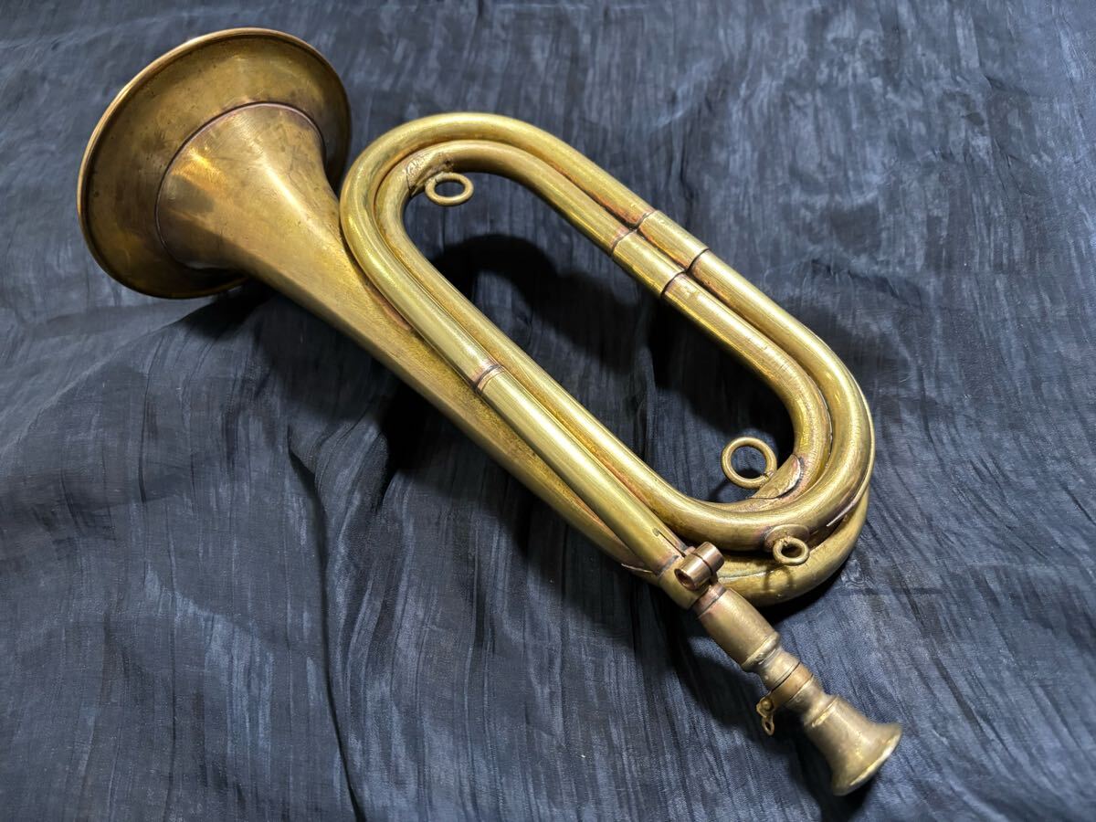 大日本帝国陸軍のラッパ ミリタリー 当時物進軍ラッパ 大日本帝国陸軍 軍隊 突撃ラッパ旧