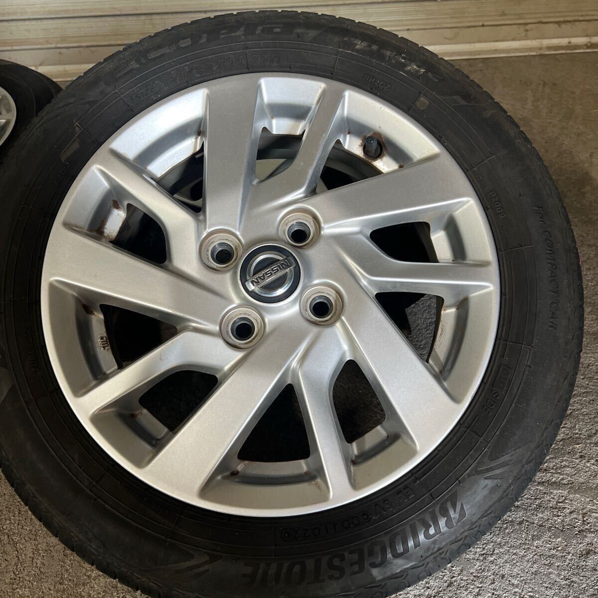 日産デイズルークス純正ホイールタイヤブリジストン➁ 日産デイズ
