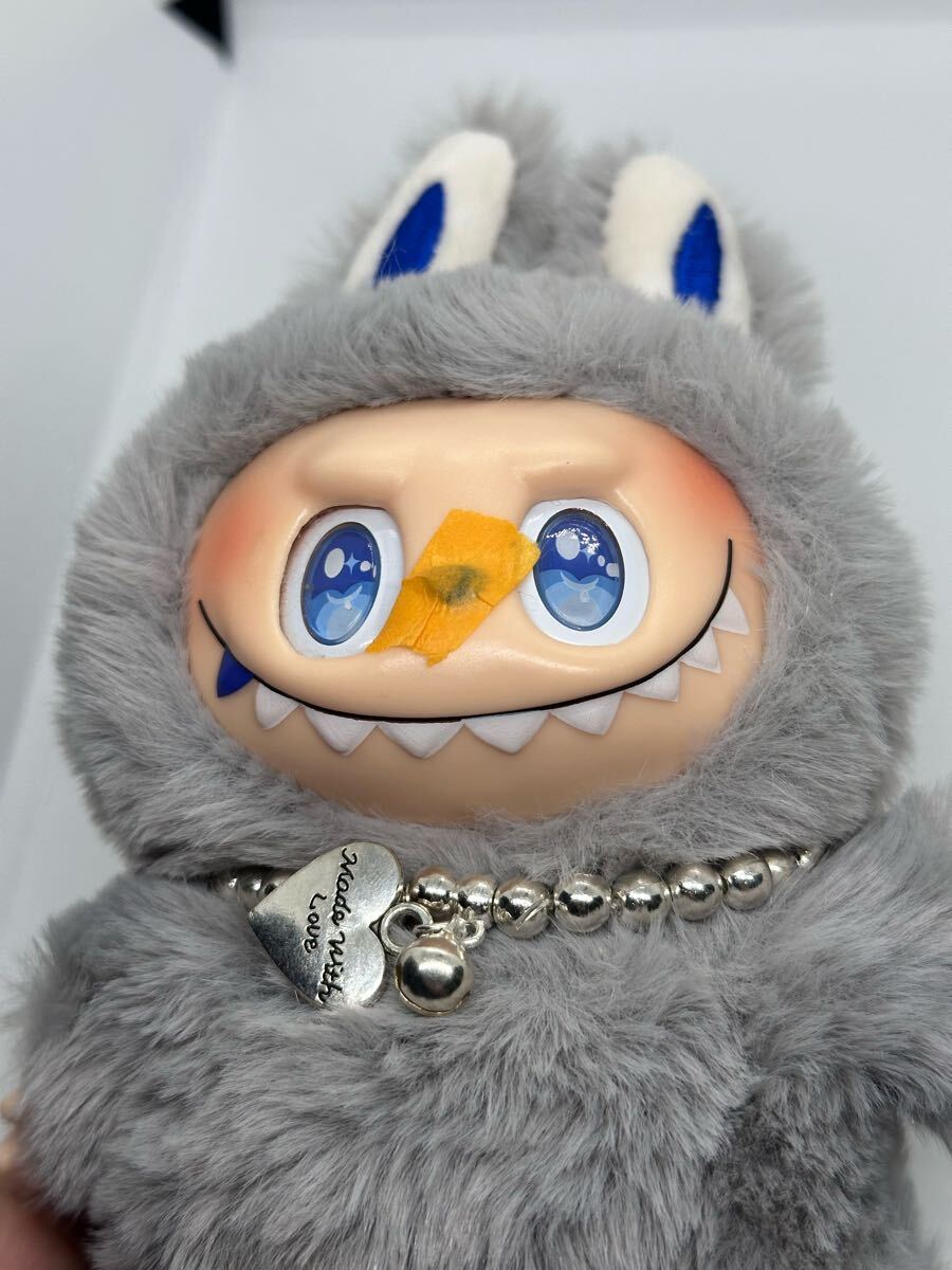 訳ありZIMOMO グレー LABUBU ぬいぐるみ 海外限定18cm ZIMOMO グレー LABUBU ラブブ ぬいぐるみ 海外限定POPMART 訳