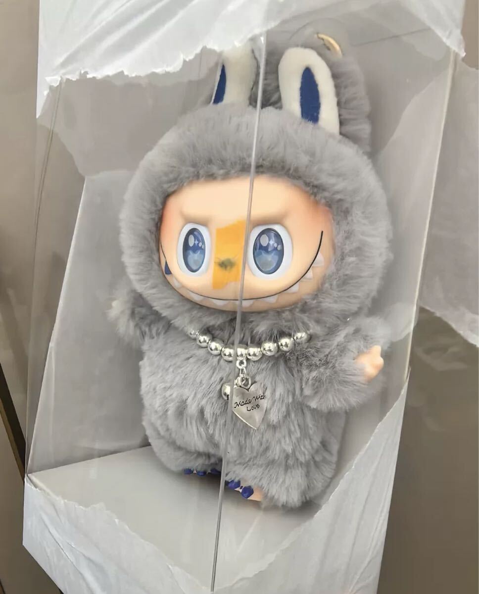訳ありZIMOMO グレー LABUBU ぬいぐるみ 海外限定18cm ZIMOMO グレー LABUBU ラブブ ぬいぐるみ 海外限定POPMART 訳