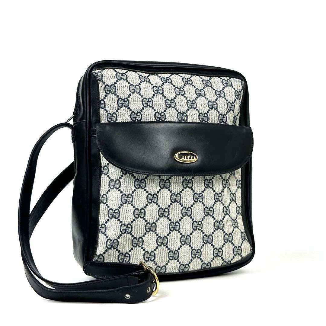 ★GUCCI★GG シュプリーム レザークロスボディバッグ 希少 GUCCI グッチ ショルダーバッグ クロスボディ 肩掛け 斜め